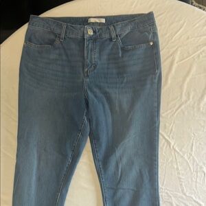 Blue Skinny Jeans with Tapered Leg and Belt Loops